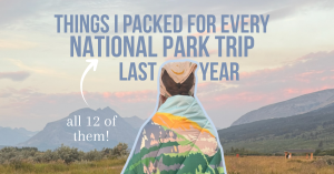 things I packed for every national park trip last year